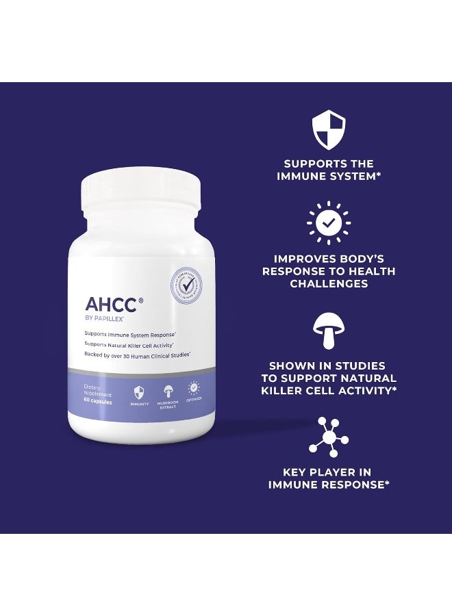 Papillex AHCC Supplement -  Natural Immune Support Extract - Maintains Natural Killer Cell Activity - Backed by over 30 Human clinical Studies - 60 Veggie Capsules (1 Pack) - Image 3